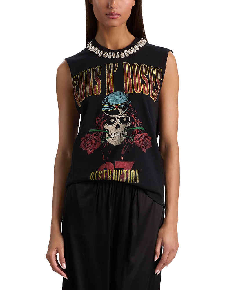 Alice and Olivia Micah Embellished Muscle Tee