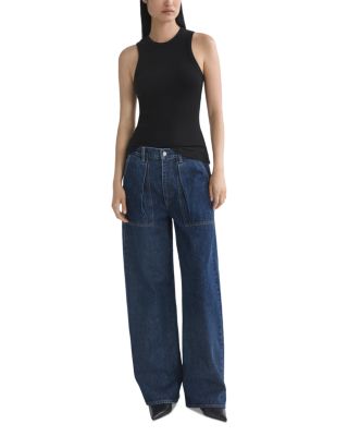 Low Curve Utility High Rise Tapered Jeans in Rank