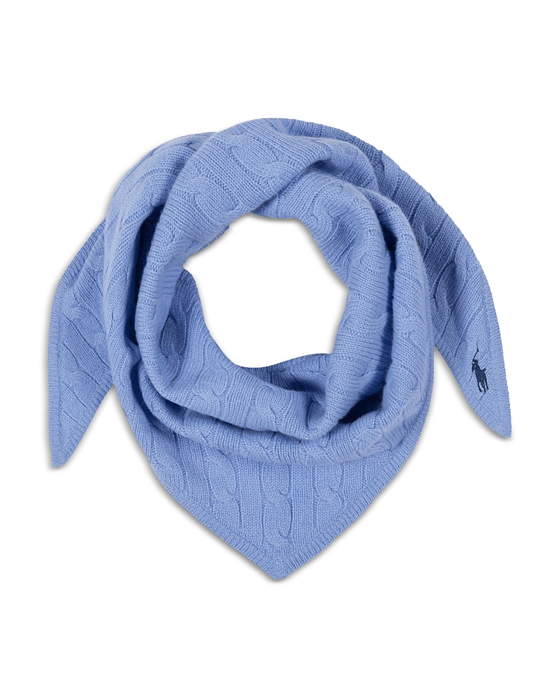Polo Ralph Lauren Cable Knit Wool & Cashmere Triangle Scarf · OS