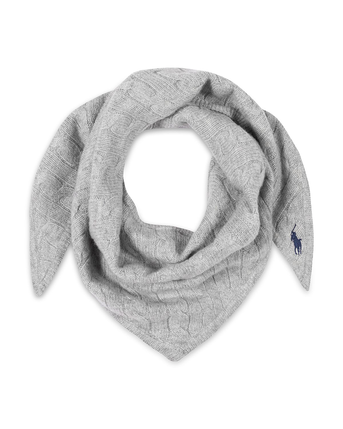 Polo Ralph Lauren Cable Knit Wool & Cashmere Triangle Scarf