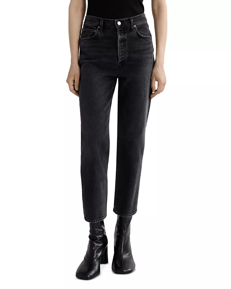 Agolde 90s Pinch Waist High Rise Ankle Straight Jeans in Radius