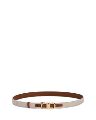 Women's Gancini Reversible Canvas & Leather Belt