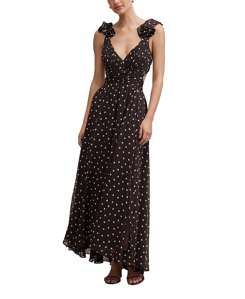 Ever New Women's Selena Ruffle Shoulder Maxi Dress