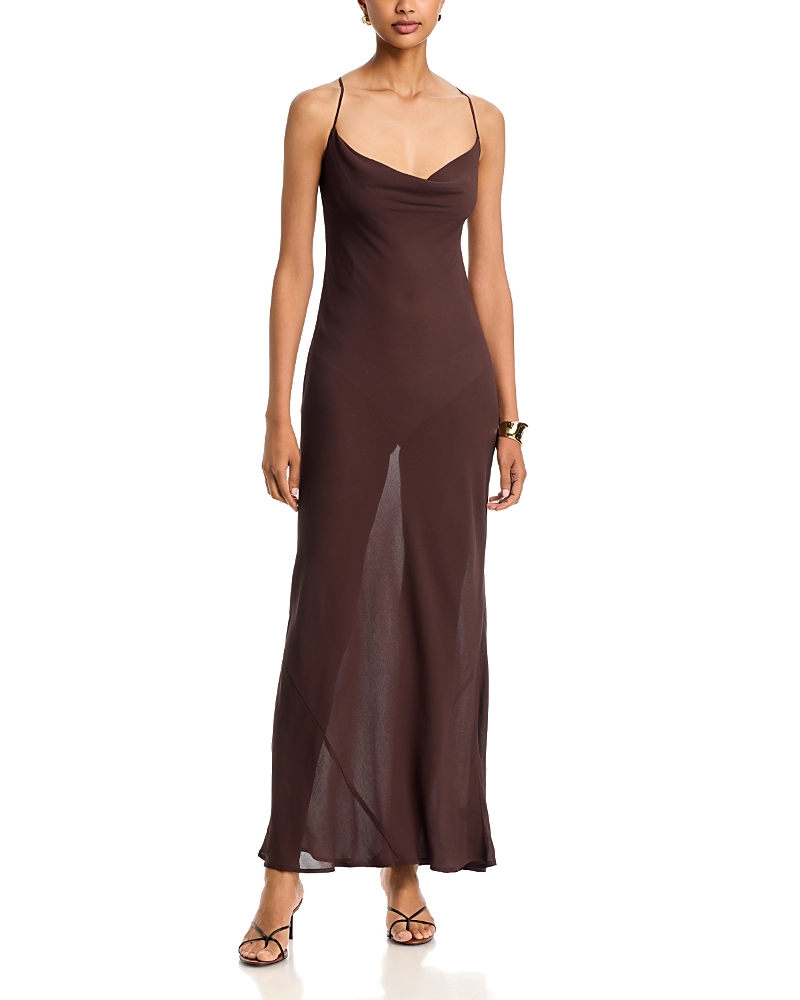 Afrm Cheryl Cowl Neck Maxi Dress