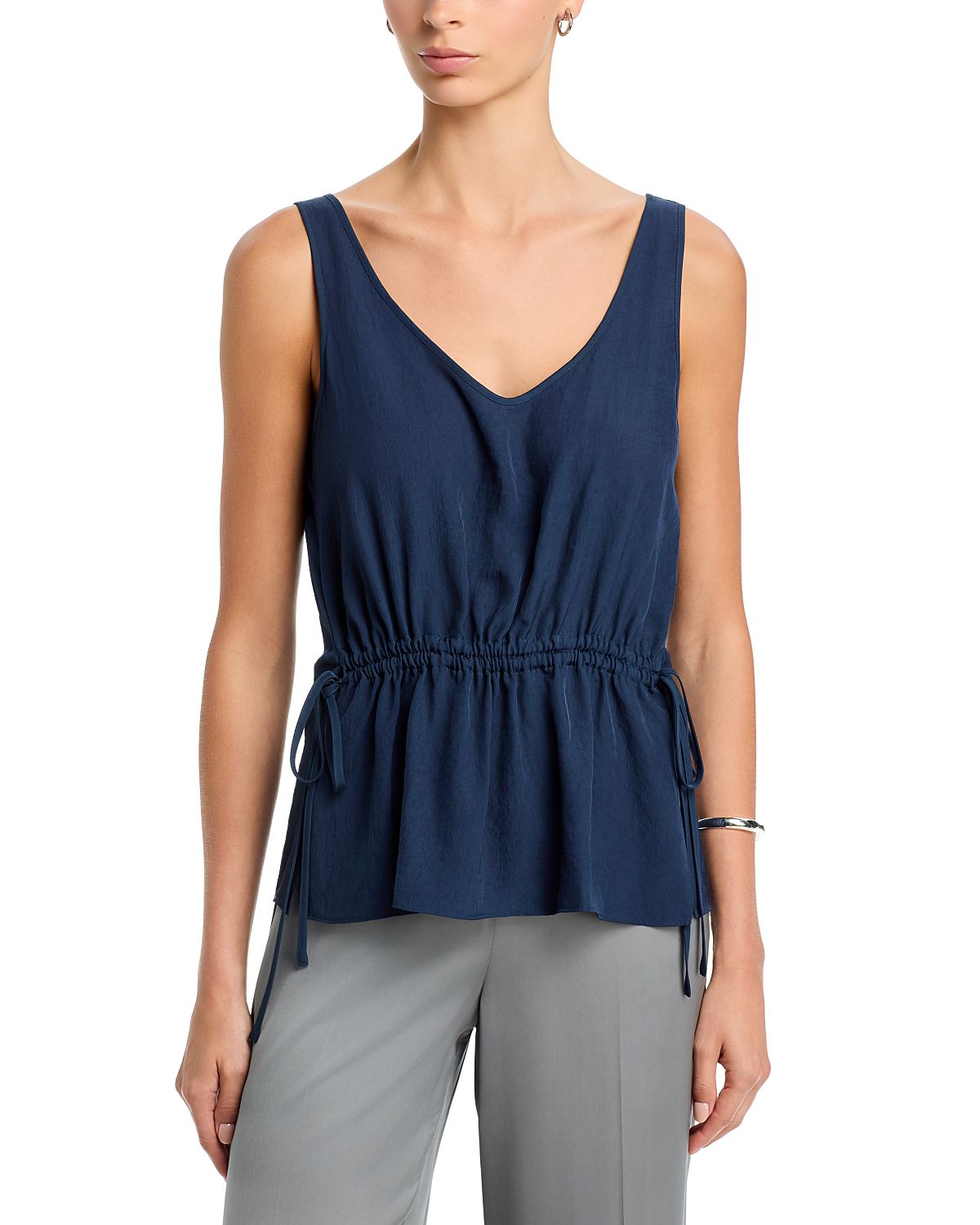 Theory Washed Tie Easy Tank Top