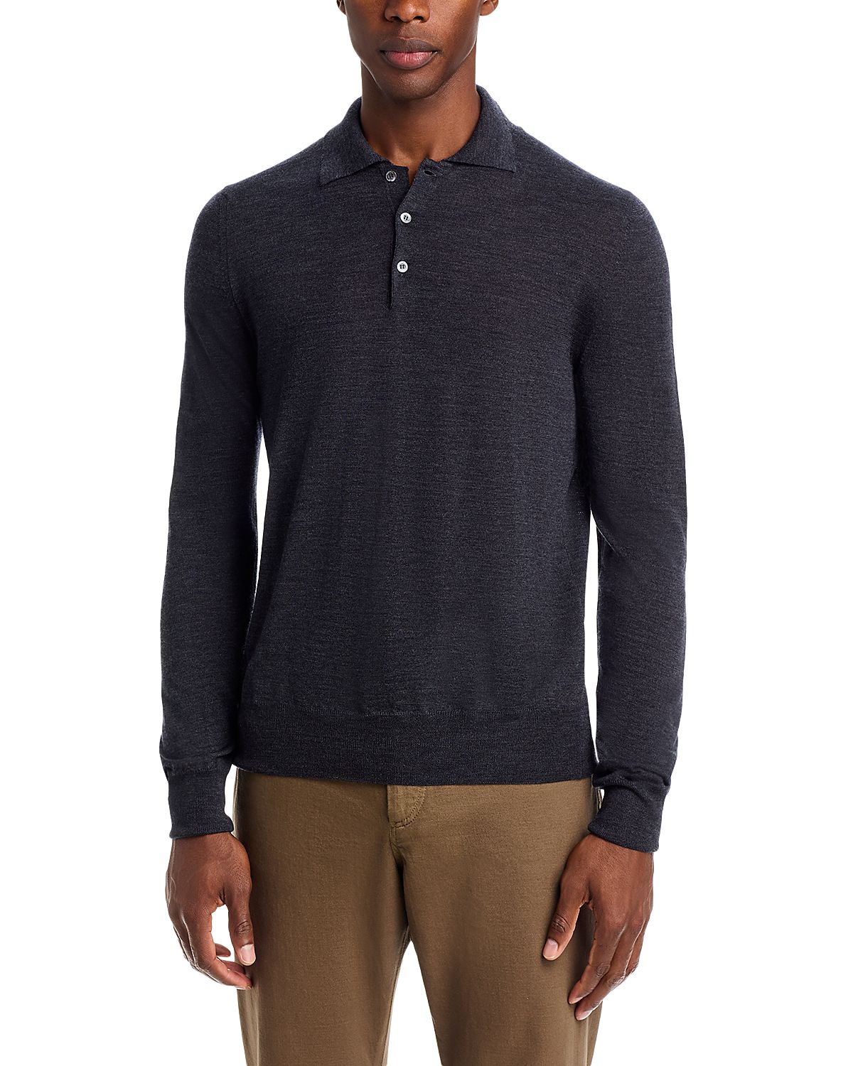Canali Merino Knit Polo Sweater