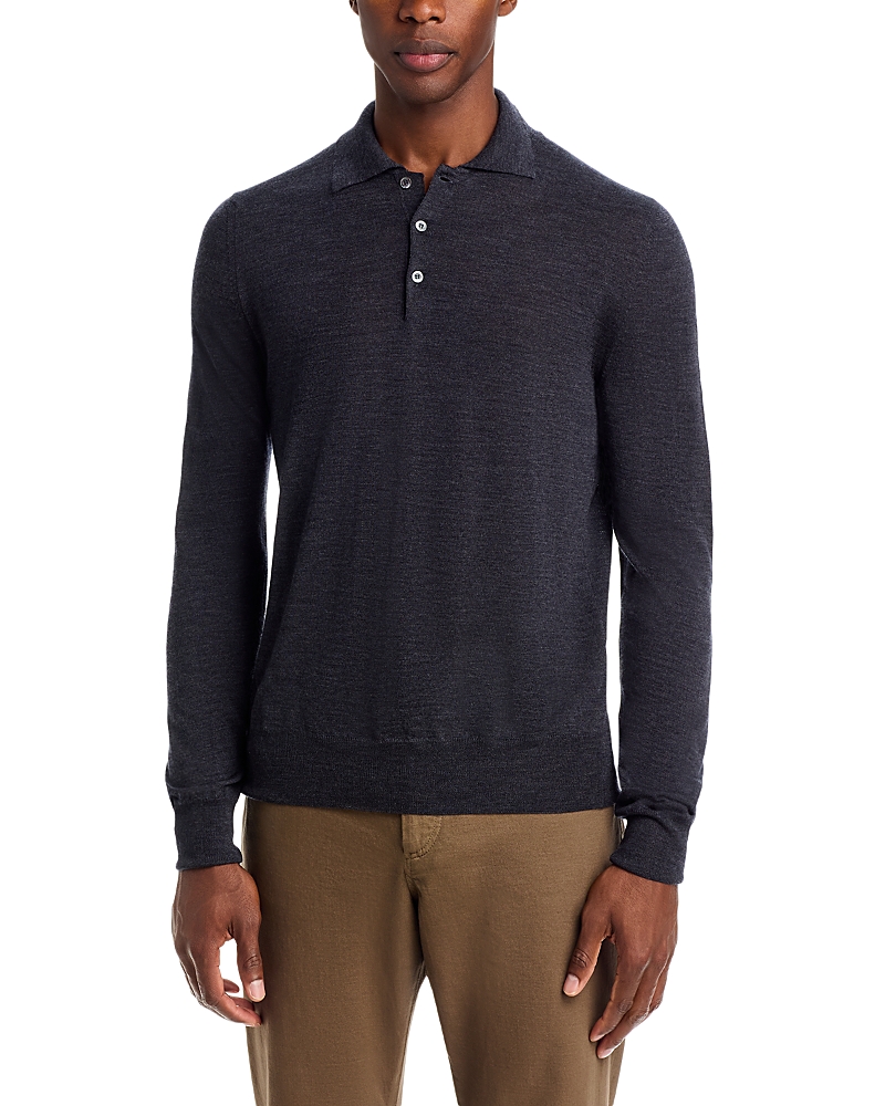 Canali Merino Knit Polo Sweater