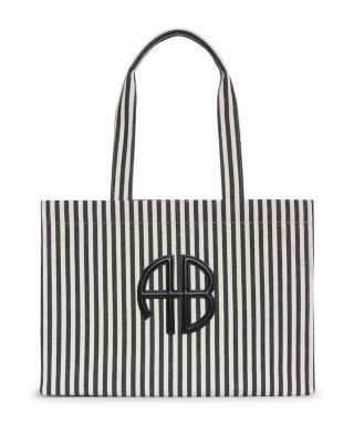 Lara Striped Canvas Tote 