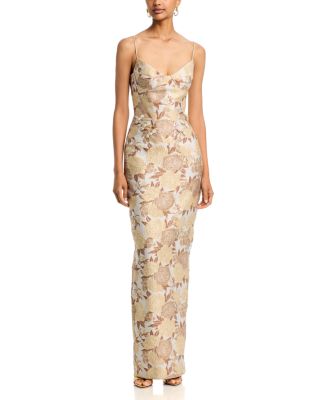Veda Brocade Spaghetti Strap Dress