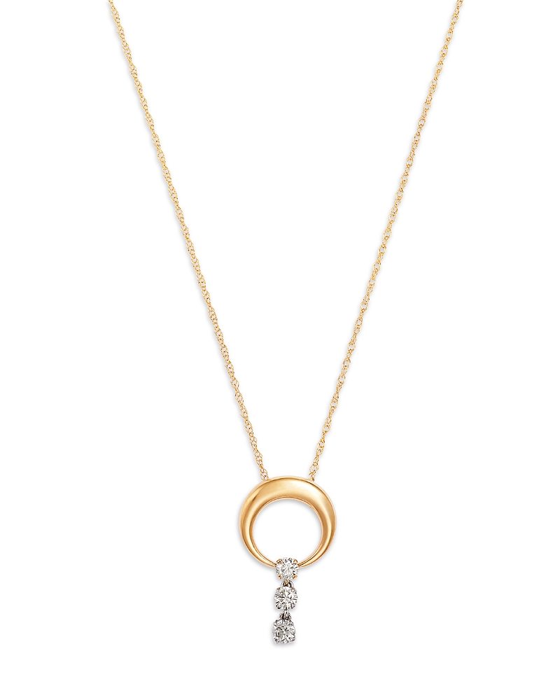 Bloomingdale's Fine Collection Diamond Triple Drop Pendant Necklace in 14K Yellow Gold, 18
