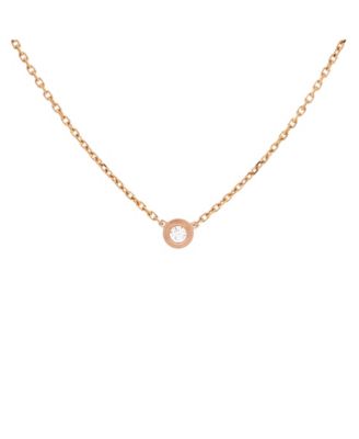  XS Cartier D'Amour Pendant Necklace 18K Rose Gold with Diamond, 16