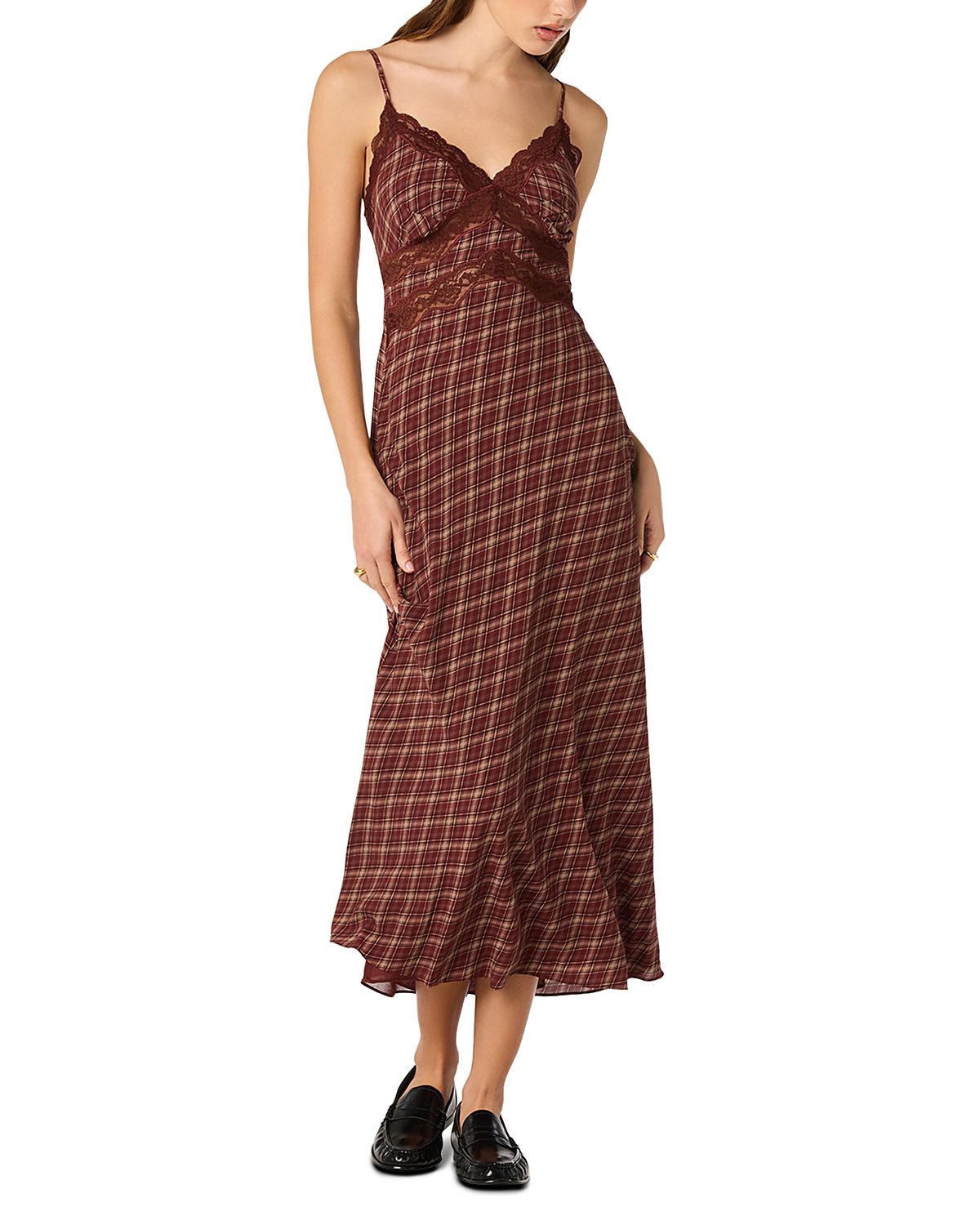 Astr the Label Carin Lace Trim Dress