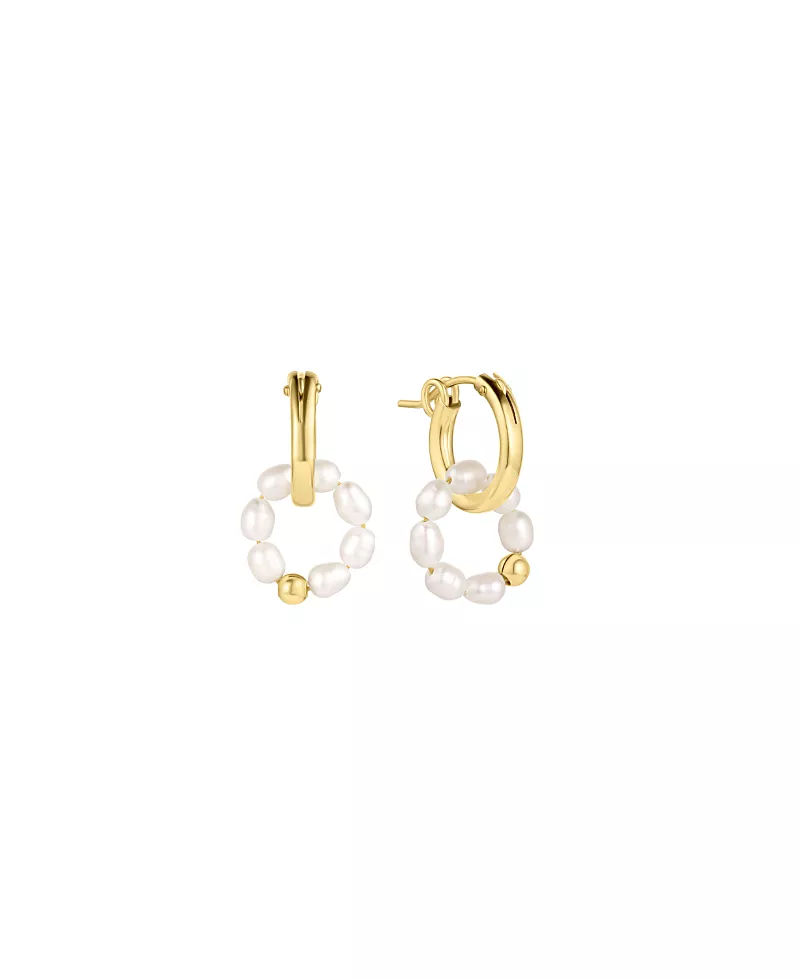 Set & Stones Pearl Halo Hoops