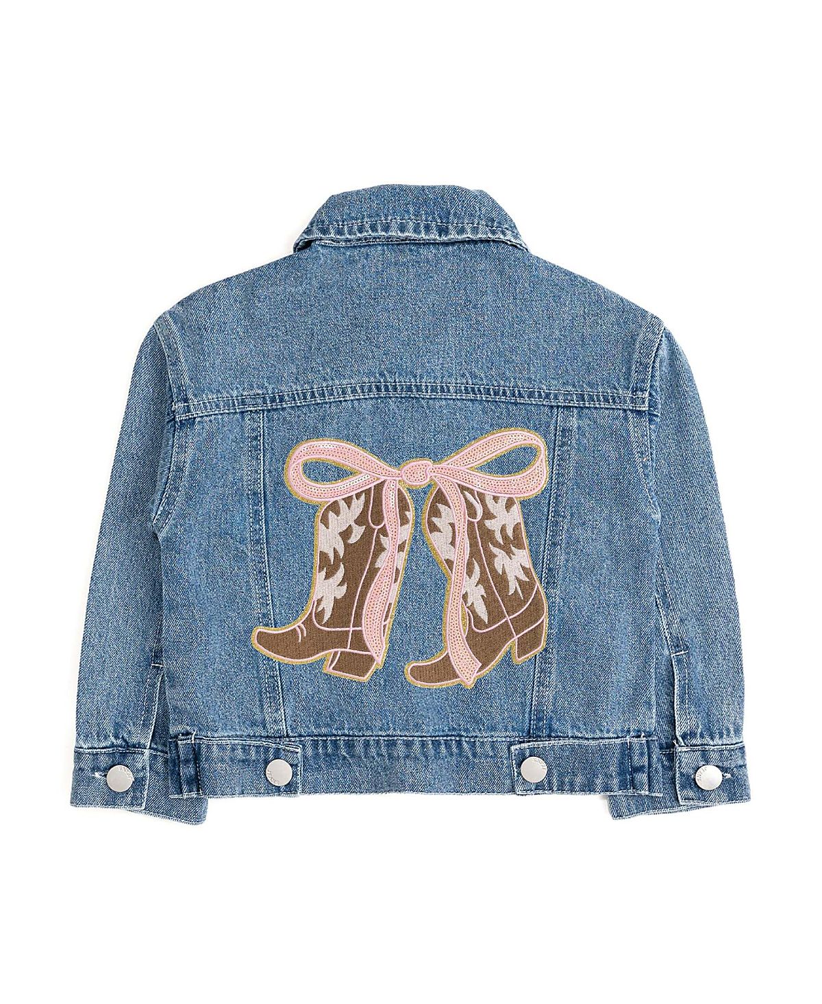 Sweet Wink Girls' Cowgirl Cutie Patch Western Denim Jacket - Little Kid, Big Kid