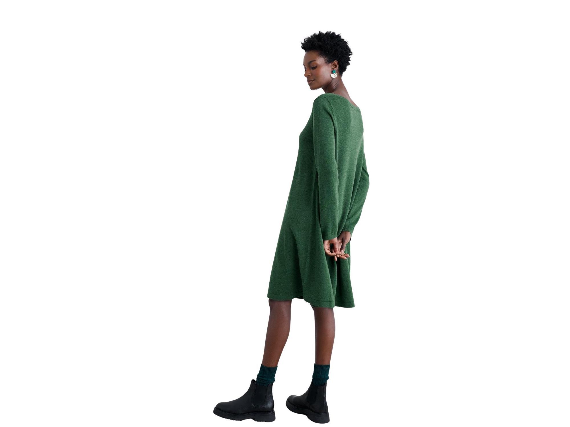 Poltreen Knee Length Knitted Dress — Image 7