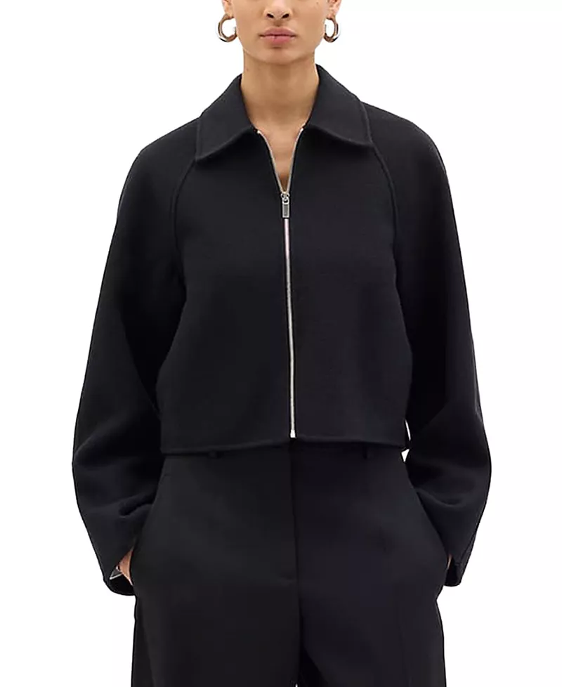 Another Tomorrow Double Face Crop Blouson