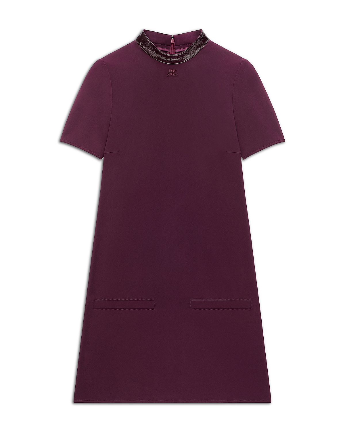 Courreges Vinyl Collar A Line Mini Dress
