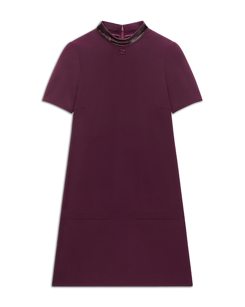 Courreges Vinyl Collar A Line Mini Dress