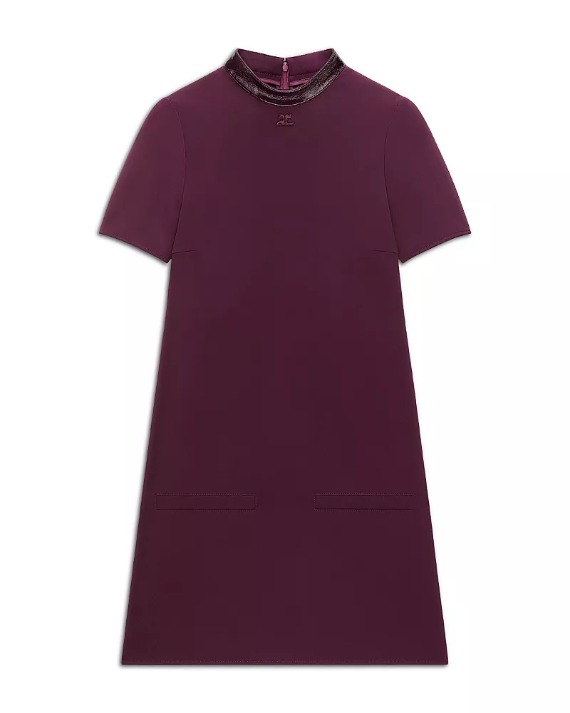 Courreges Vinyl Collar A Line Mini Dress