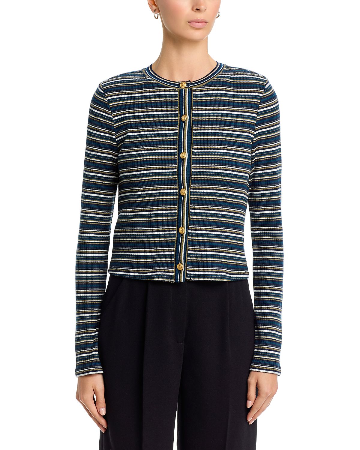 Ramy Brook Zoe Striped Cardigan