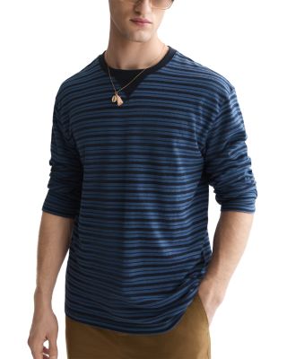 Textured Jacquard Stripe Long Sleeve Tee