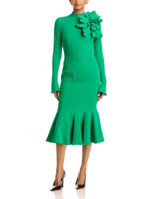 Tulip Wool Crepe Midi Dress