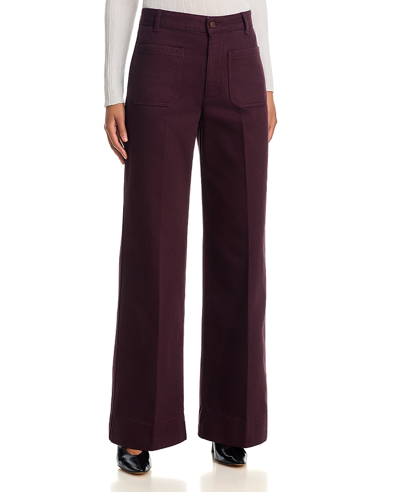Victoria Beckham Alina Wide Leg Jeans in Acai
