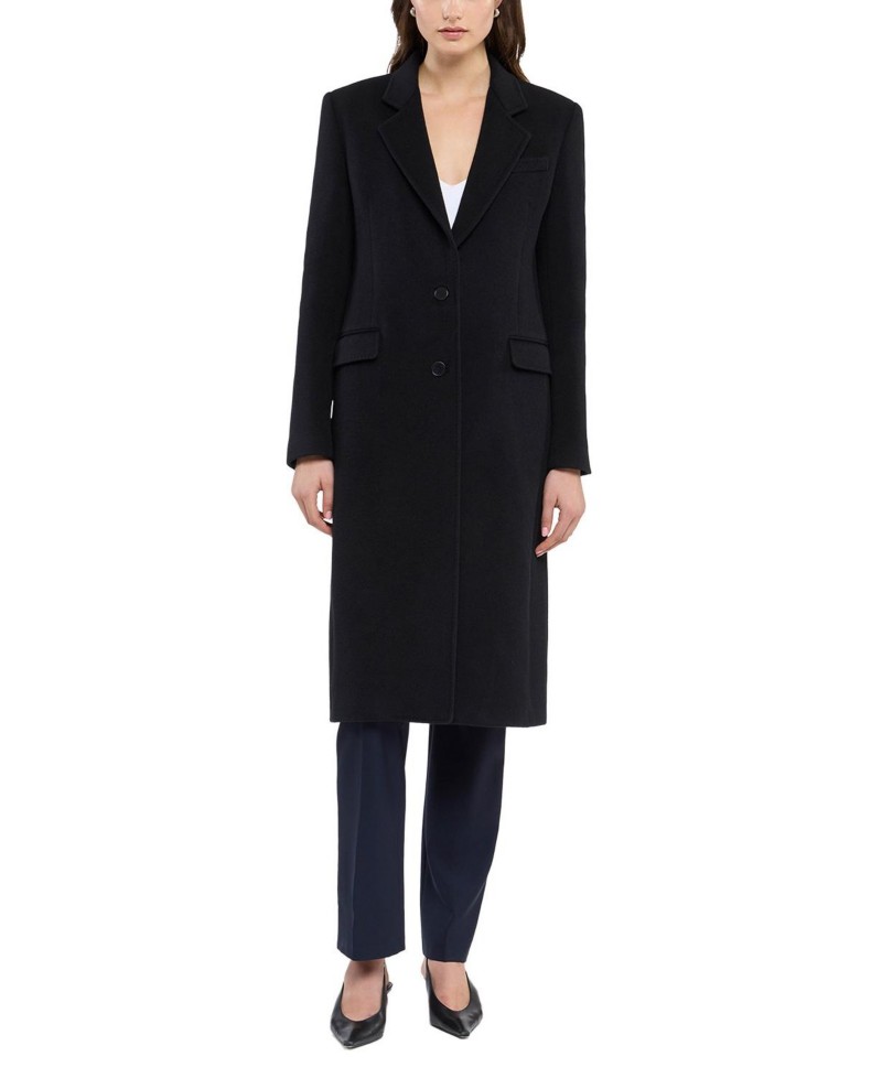 Another Tomorrow Tailored Coat in Black