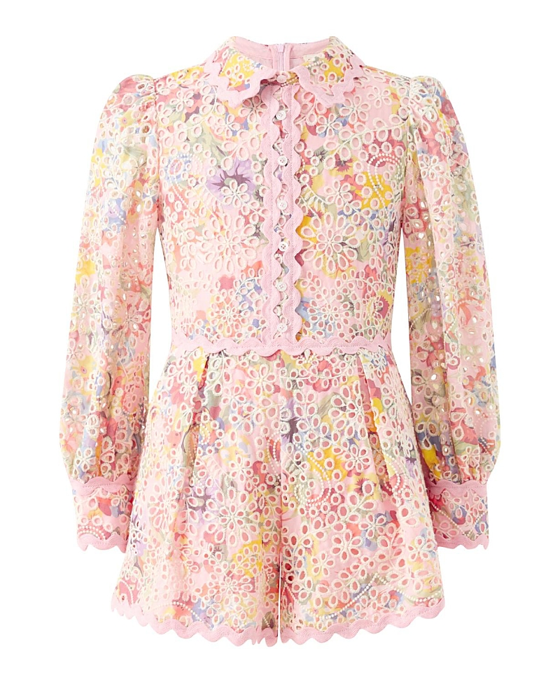 Marlo Kids Girls' Alanna Embroidered Romper - Little Kid, Big Kid
