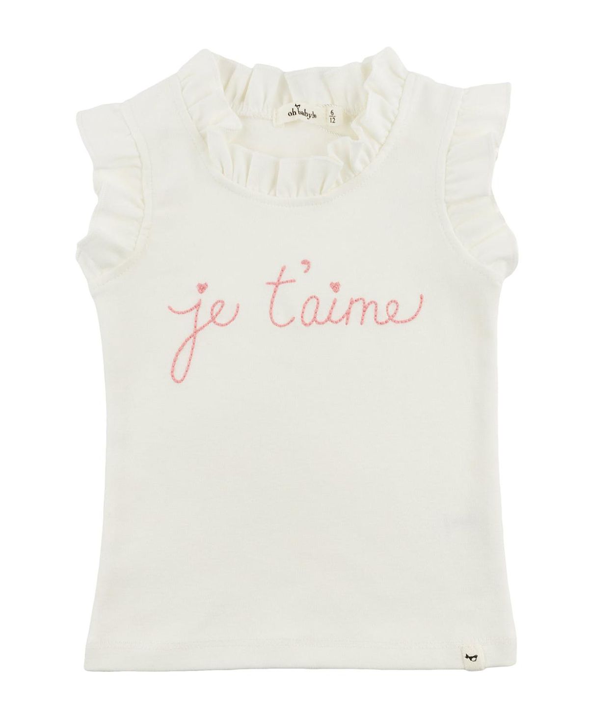 oh baby! Girls' Je T'aime Rebekah Top - Baby, Little Kid