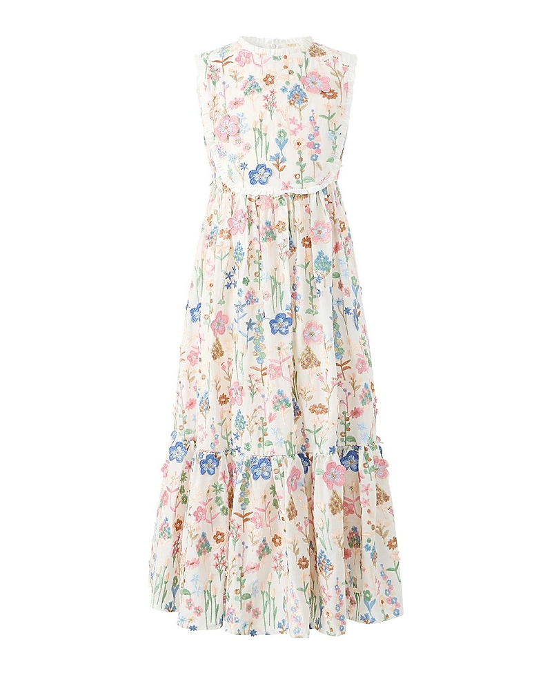 Marlo Kids Girls' Everly Embroidered Maxi Dress - Little Kid, Big Kid