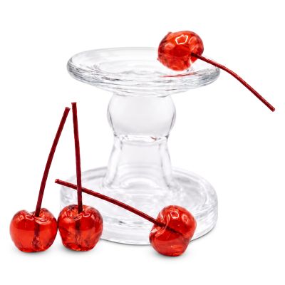 Cherry Red Jelly Candles, Set of 4