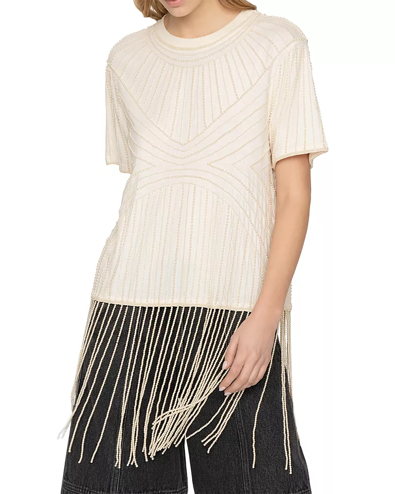 Sea Carlotta Embellished Fringe Top