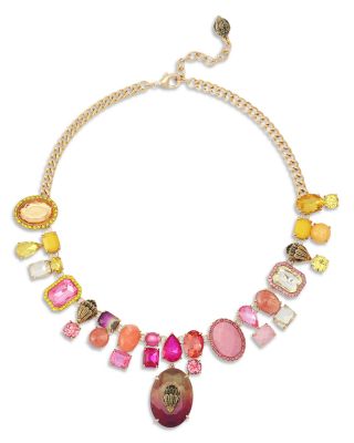 Signature Eagle Gemstone Statement Collar Necklace, 16-18"