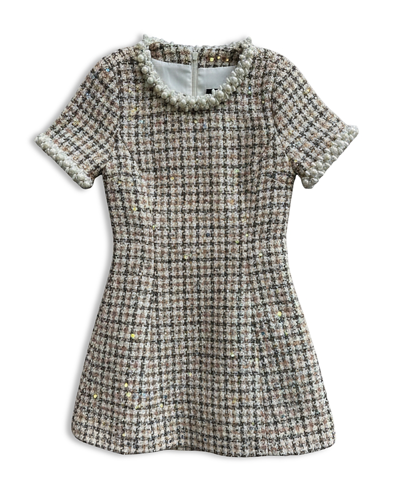 KatieJnyc Girls' Tween Emmy Lou Boucle Dress - Big Kid