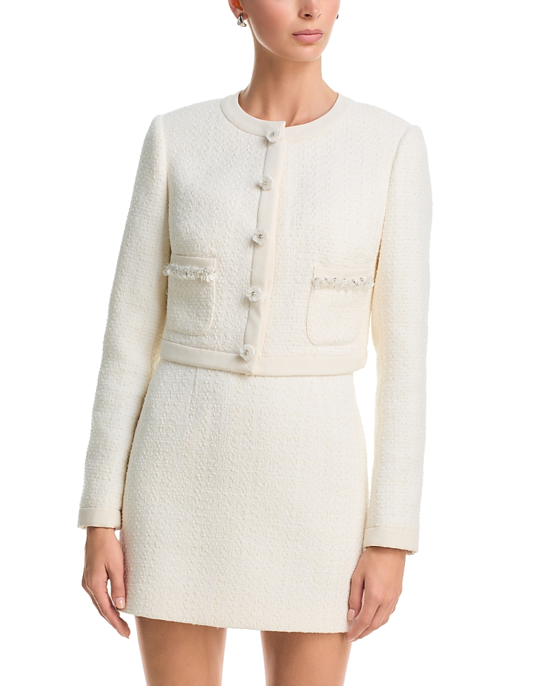 LoveShackFancy Alphie Embellished Tweed Jacket