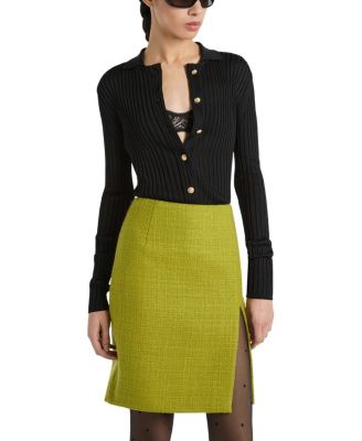 Balmain Buttoned Ribbed Knit Cardigan