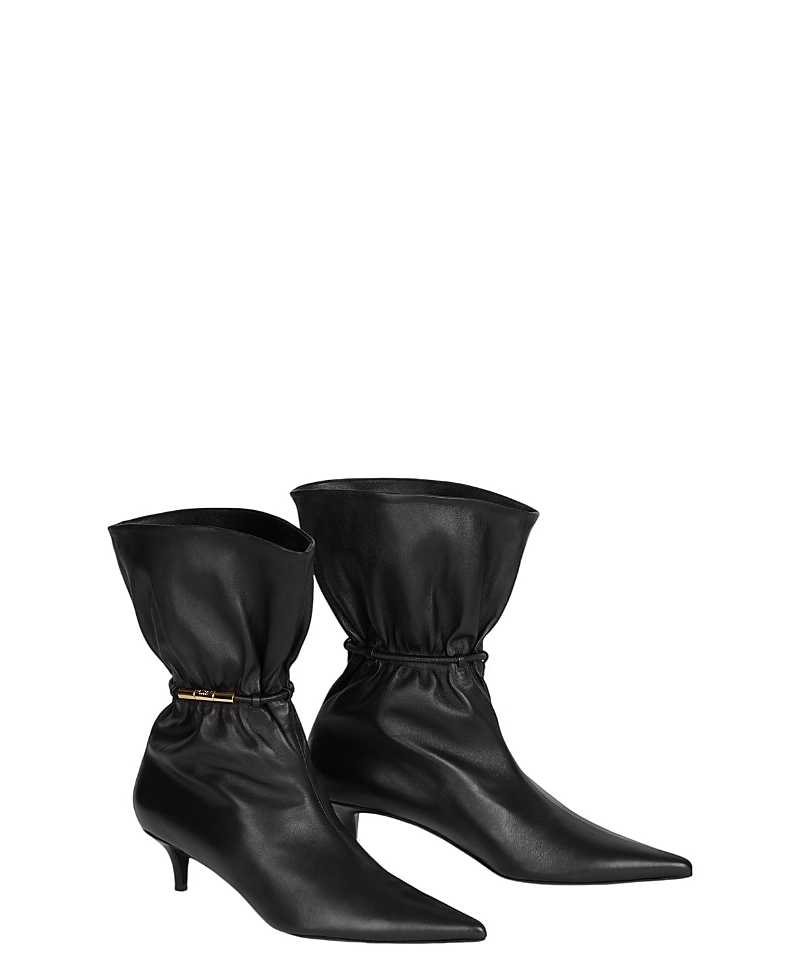 Balmain Women's Sphynx Smooth Leather Ankle Boots
