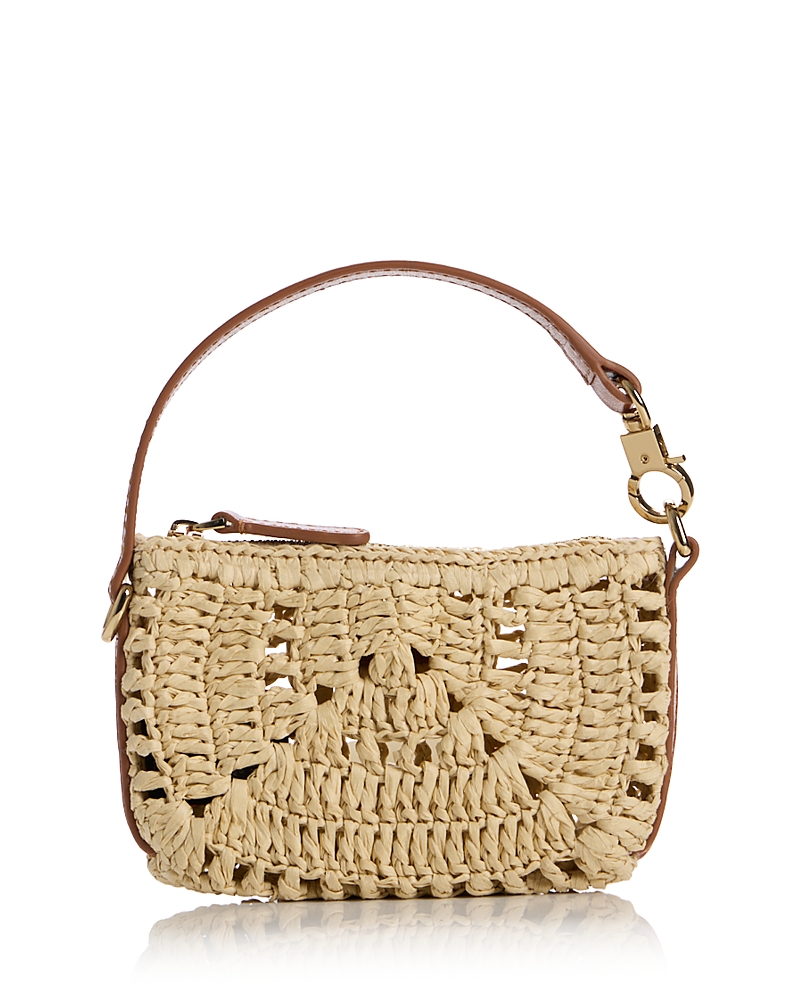 Madewell Straw Crochet Clip Strap Pouch