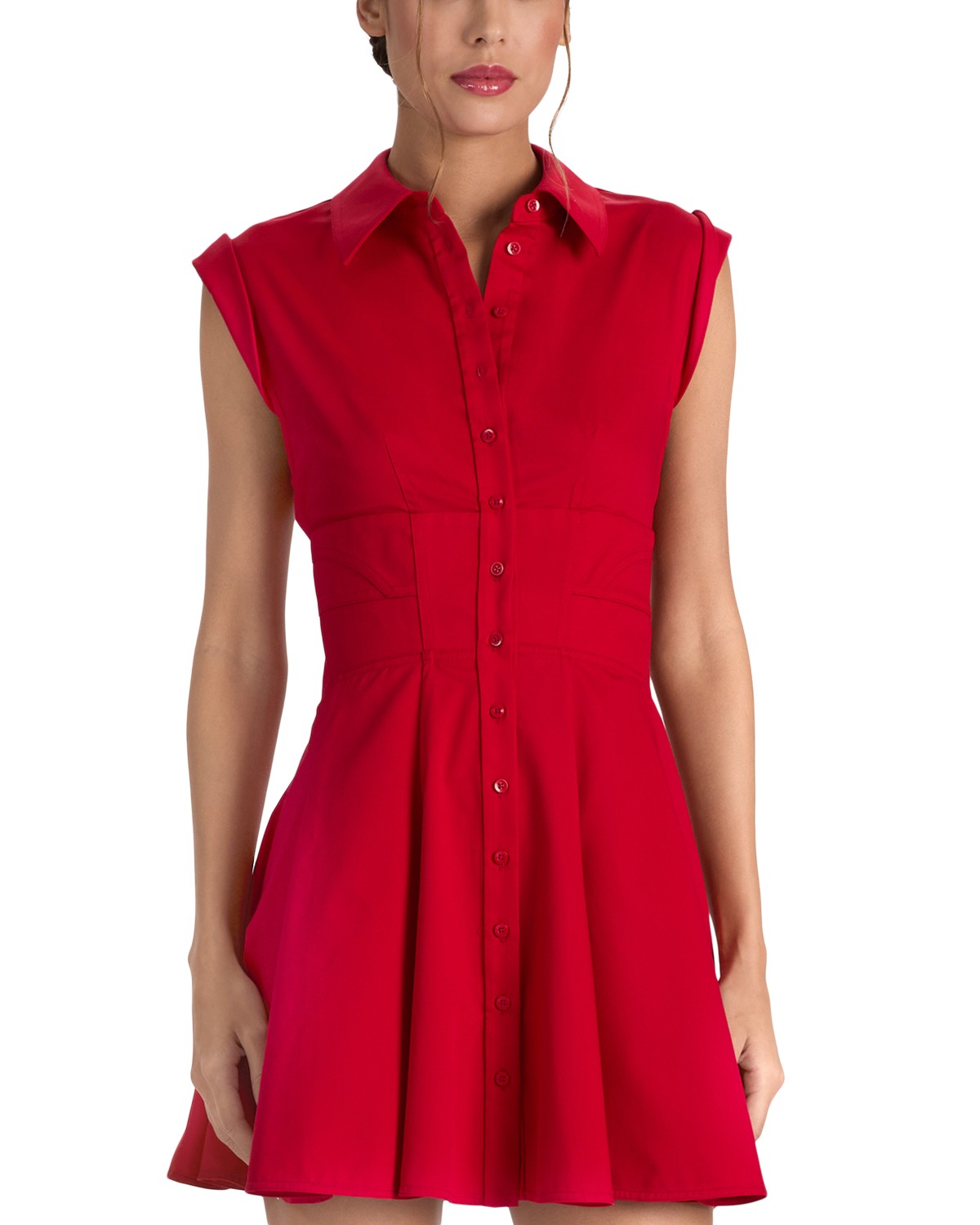 Kim Paneled Corset Flare Mini Dress