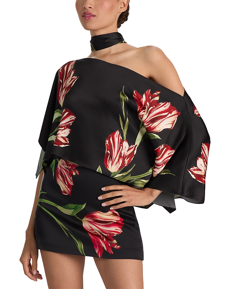 Alice and Olivia Rita Draped Crop Top