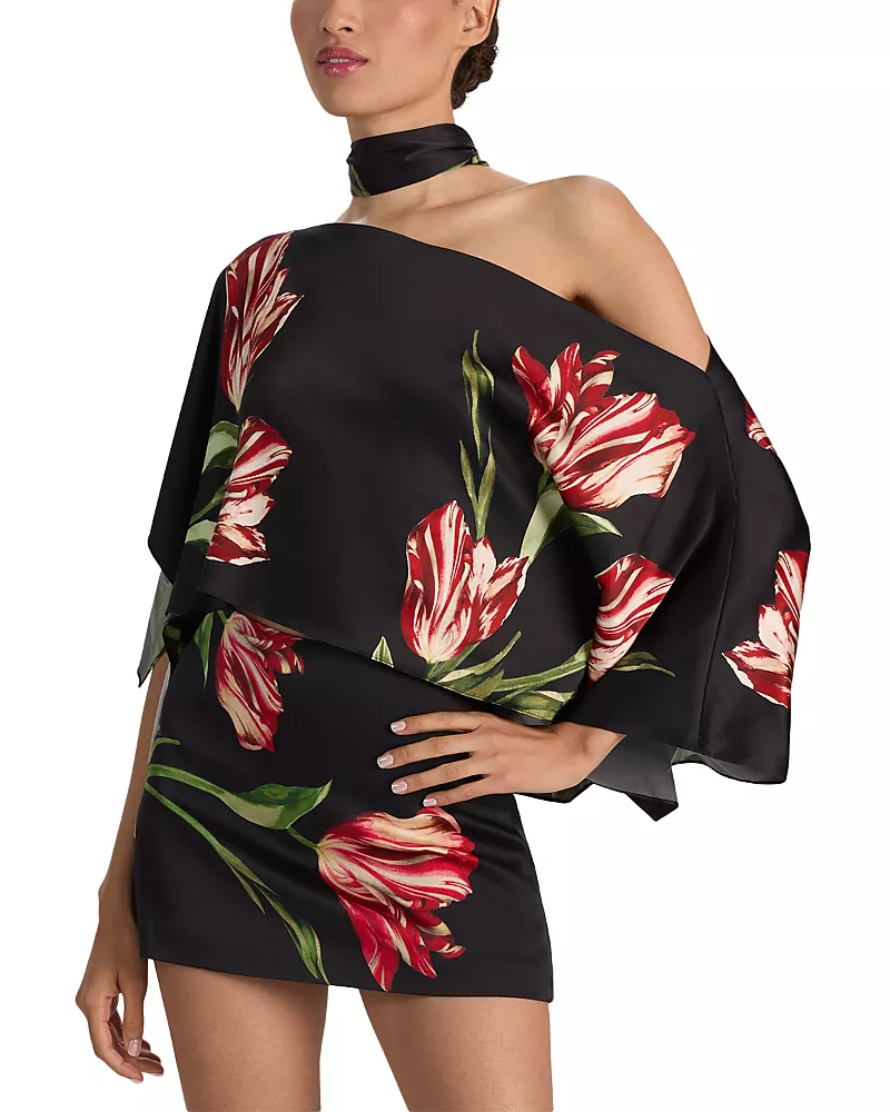 Alice and Olivia Rita Draped Crop Top