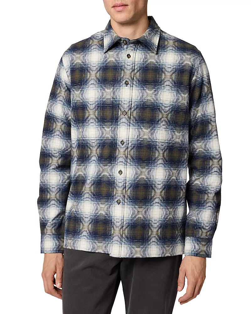 Ps Paul Smith Petrol Medallion Cotton Shirt