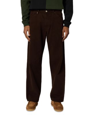 Relaxed Fit Cotton Jeans in Dark Brown