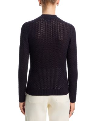 Crewneck Cashmere Cardigan Sweater - thumbnail 3