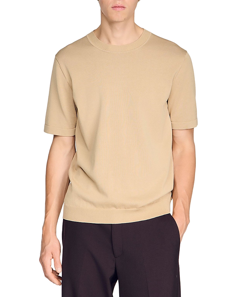Sandro Pablo Cotton Short Sleeve Knitted Tee