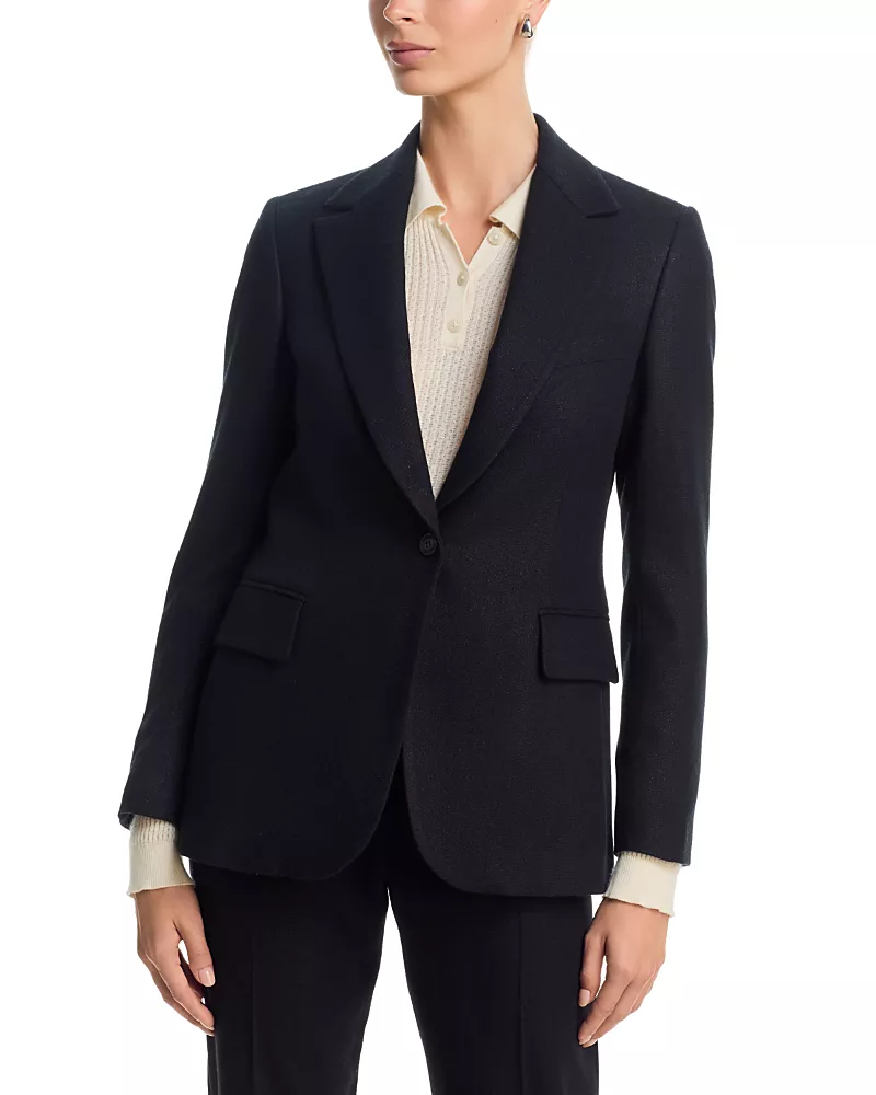 Eleventy Wool & Cashmere Single Breasted Blazer