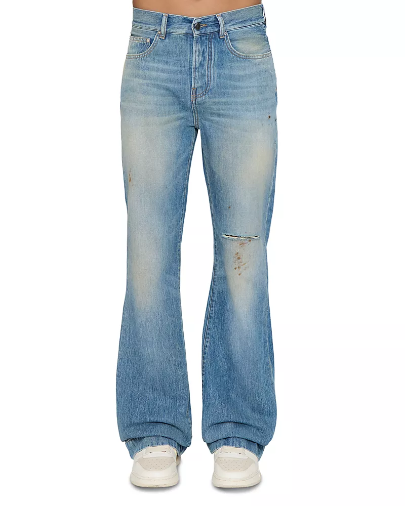 amiri Slash Bootcut Fit Jeans in Desert Sky