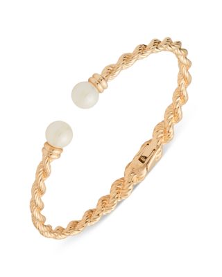 Imitation Pearl Rope Cuff Bracelet