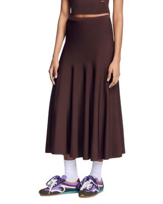 Rhinestone Knit Maxi Skirt